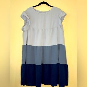 Tiered Blue Sundress